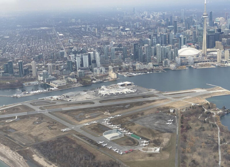 Billy Bishop Airport in Toronto Aerial view