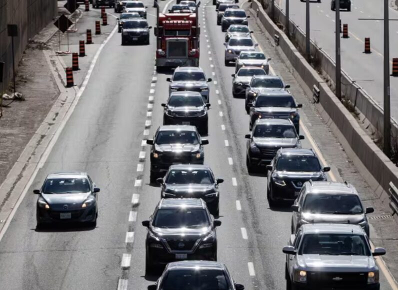 Congested traffic in Toronto