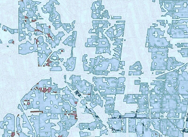 abstract map of zoning in northwest toronto