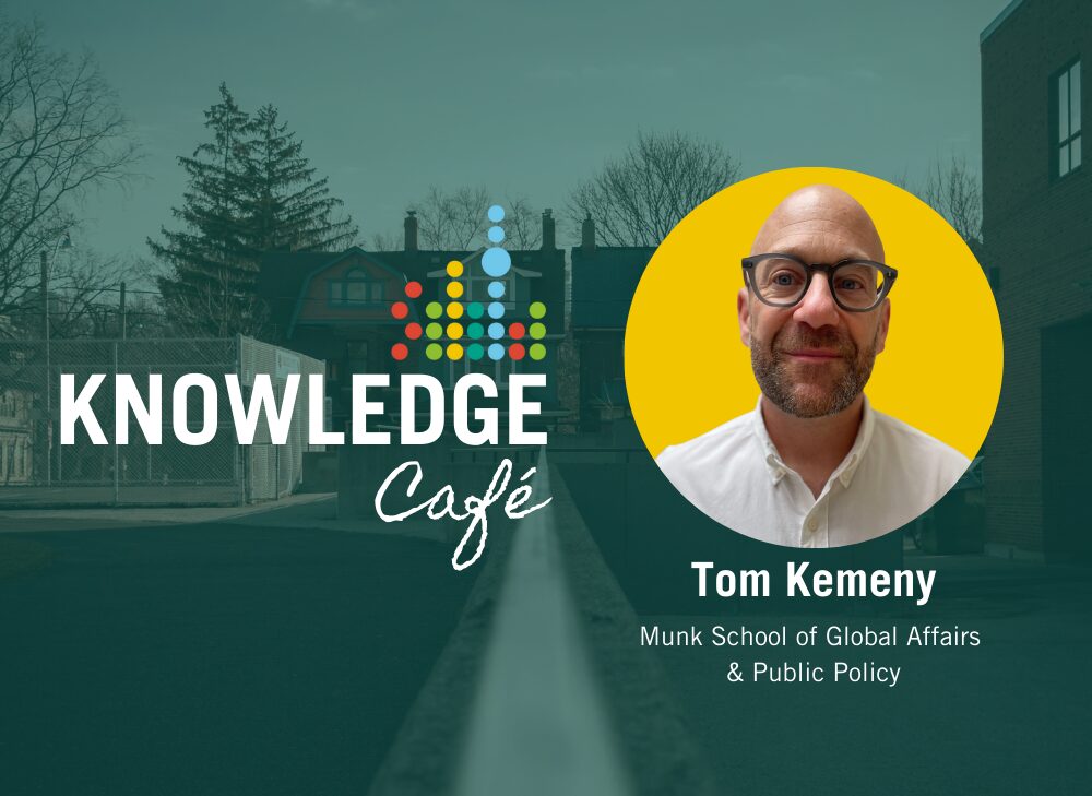 Knowledge Cafe banner showing headshot of Tom Kemeny